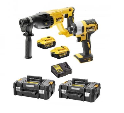 DEWALT Aku set, aku kladivo + aku rázový utahovák DCK2023M2T