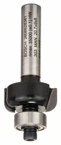 BOSCH Profilová fréza E 8 mm, R1 4 mm, D 20,7 mm, L 9 mm, G 53 mm 2608628361