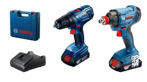 BOSCH Aku rázový utahovák GDX 180-LI + Aku vrtací šroubovák GSR 180-LI 06019G5222