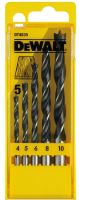 DeWALT Sada vrtáků do dřeva / 4, 5, 6, 8, 10 mm / (5 ks) DT4535