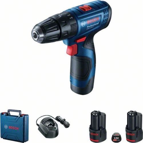 BOSCH Akumulátorový kombinovaný šroubovák GSB 120-LI Professional, 2x12V 2.0Ah 06019G8100