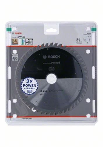 BOSCH Pilový kotouč pro aku pily; Standard for Wood 216x30x1,7/1,2x48T 2608837723