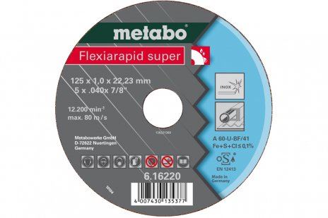 METABO Brusný kotouč Flexiarapid SUPER 105 x 1,0 x 16,0 INOX, TF 41 616210000