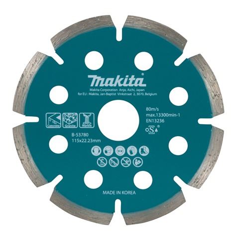 MAKITA kotouč řezný diamantový 115x1.6x22.23 mm pro aku úhlové brusky B-53780