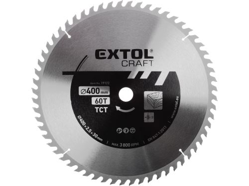 EXTOL CRAFT kotouč pilový s SK plátky, O 400x3,5x30mm, 60T 19122