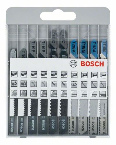 BOSCH 10dílná sada pilových plátků pro kmitací pily Basic for Metal and Wood T 119 BO (2x); T 119 B (2x); T 111 C (2x); T 218 A; T 118 G; T 118 A; T 118 B 2607010630