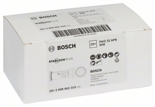 BOSCH BIM ponorný pilový list PAIZ 32 APB Wood and Metal 60 x 32 mm 2608662315