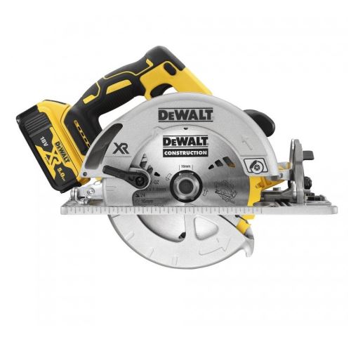 DeWALT Aku kotoučová pila XR 184 mm, 2x 5,0 Ah Li-Ion, v kufru TSTAK DCS572P2