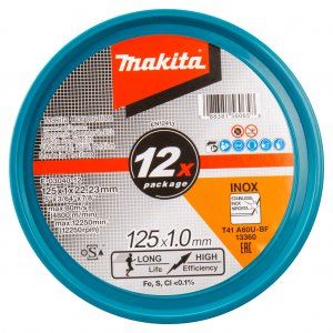 MAKITA kotouč řezný nerez 125x1.0x22.23 mm A60U, 12 ks E-03040-12