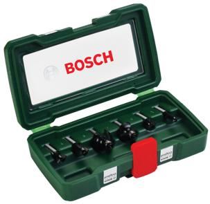 BOSCH 6dílná sada fréz z tvrdokovu (Ø stopky 8 mm) 2607019463