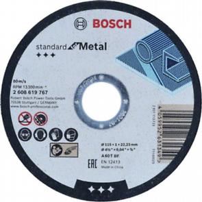 BOSCH Řezací kotouč Standard for Metal 115 x 1 x 22,23 mm, rovný 2608619767