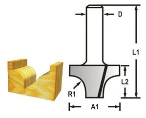 MAKITA Profilová frézastopka 8 mm,25,4x16x48 mm D-48169