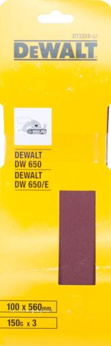 DeWALT Brusný pás 100 x 560 mm, P150 (3 ks) DT3318