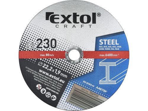 EXTOL CRAFT kotouče řezné na kov, 5ks, O 230x1,9x22,2mm 106950