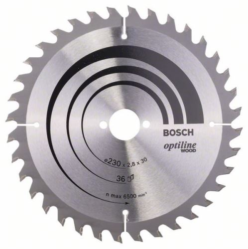 BOSCH Pilový kotouč Optiline Wood 230 x 30 x 2,8 mm, 36 2608640628