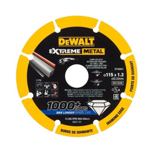 DeWALT Diamantový kotouč EXTREME METAL 180 x 1,5 mm DT40254