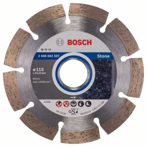 BOSCH Diamantový dělicí kotouč Standard for Stone 125 x 22,23 x 1,6 x 10 mm 2608602598