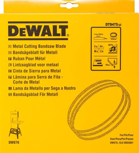 DeWALT Pilový pás na barevné kovy a plasty, vyřezávací, šířka 6 mm DT8475