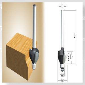 MAKITA fréza na zkosené hrany 45st. D-09488