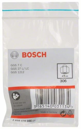 BOSCH Kleštinové upínací pouzdro s upínací maticí 8 mm 2608570086