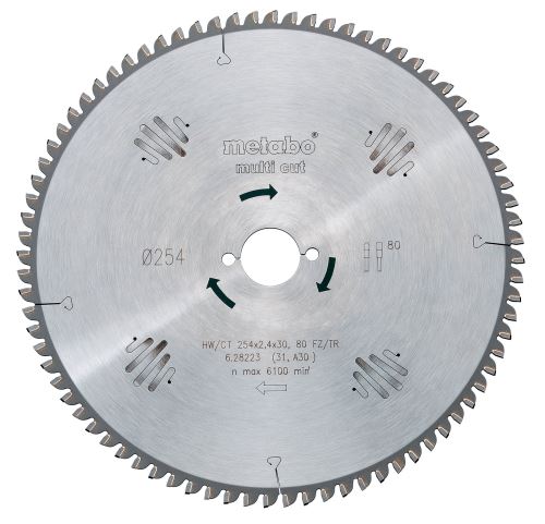 METABO Pilový kotouč "multi cut - professional", 250 x 30 mm, 80 zubů, 10° 628087000