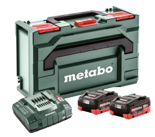 METABO Basic set (nabíječka + akumulátory) 18V / 2 x LiHD 8.0 AH+ ASC ULTRA + kufr 685131000