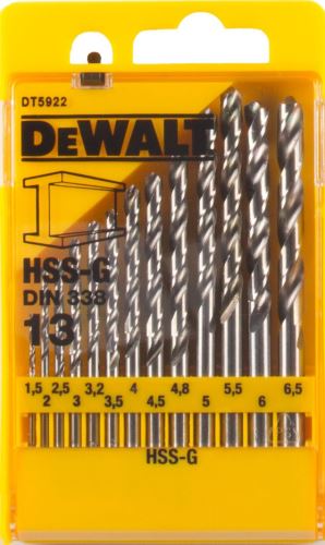 DeWALT Sada vrtáků HSS-G, na kov (13 ks) DT5922