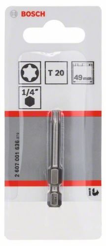 BOSCH Šroubovací bit zvlášť tvrdý Extra-Hart T20, 49 mm 2607001636