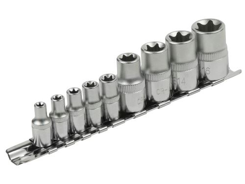 EXTOL PREMIUM Hlavice nástrčné vnitřní TORX , sada 9ks, 1/4", 1/2", 8818114