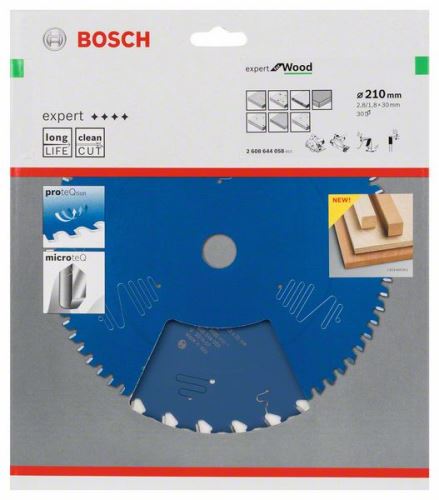 BOSCH Pilový kotouč Expert for Wood 210 x 30 x 2,8 mm, 30 2608644058