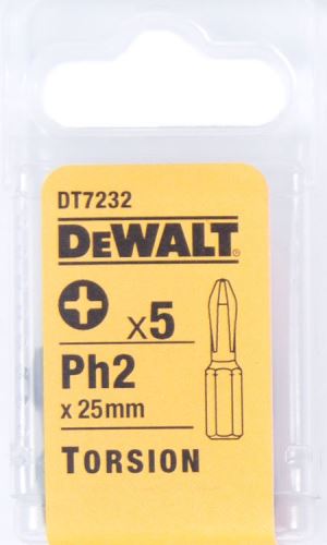 DeWALT šroubovací bity PH Torsion PH2-25 mm (5 ks) DT7232