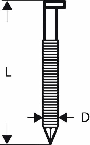 BOSCH Hřebíky s hlavou tvaru D v pásu SN34DK 90R 3,1 mm, 90 mm, bez povrchové úpravy, drážkovaný (2500 ks) 2608200018