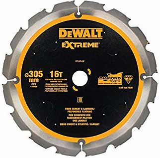 DeWALT Pilový kotouč pro cementovláknité a laminátové desky, 305 x 30 mm, 16 zubů DT1475