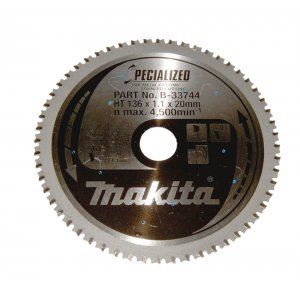 MAKITA kotouč pilový ocel SPECIALIZED 136x1.1x20 mm 56 zubů B-33744