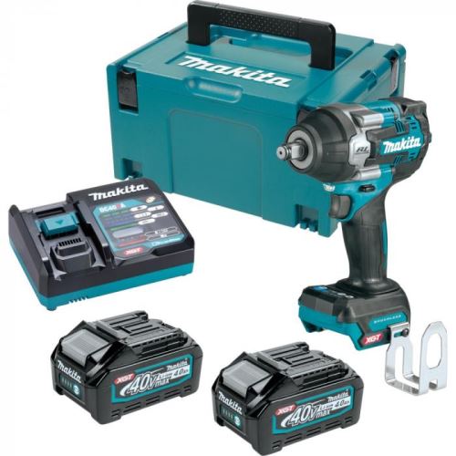 Makita Aku rázový utahovák 1/2" Li-ion XGT 40V/4,0Ah, Makpac TW007GM201