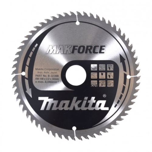 MAKITA Pilový kotouč na dřevo 190mm 60T  B-32390