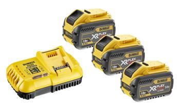 DeWALT 18/54V 3x 9,0Ah FLEXVOLT akumulátor + nabíječka DCB118X3