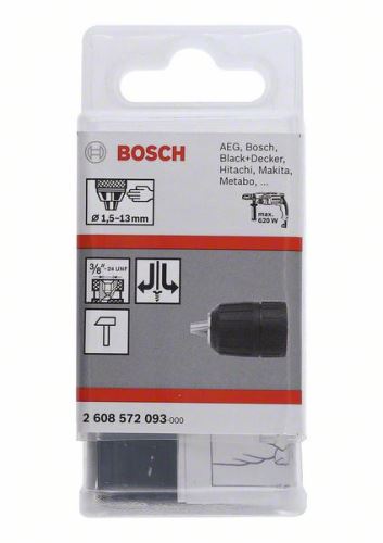 BOSCH Rychloupínací sklíčidla do 13 mm 1,5-13 mm, 3/8" – 24 2608572093