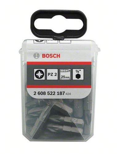 BOSCH Šroubovací bit zvlášť tvrdý Extra-Hart PZ 2, 25 mm (25 ks) 2608522187