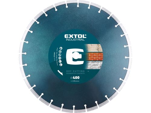 EXTOL Industrial Kotouč diamantový řezný segmentový na BETON, suché řezání, O 400x25,4x3,5mm 8703083