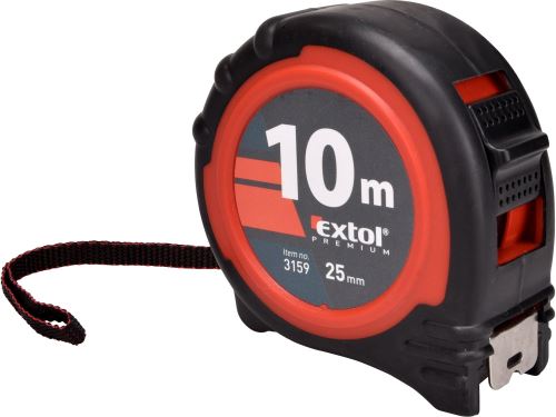 EXTOL PREMIUM Metr svinovací, 10m, š. 25mm