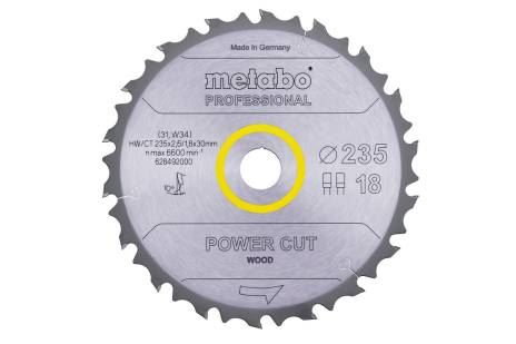 METABO Pilový kotouč "power cut wood - professional", 235 x 30 mm, 18 zubů, FZ/FA 10° 628492000