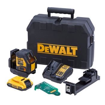 DeWALT Křížový laser se zeleným paprskem, 2Ah baterie DCLE34021D1