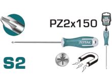 TOTAL Šroubovák, PZ 2 x 150 mm, industrial THT26PZ2150 TOTAL Šroubovák, PZ 2 x 150 mm, industrial THT26PZ2150