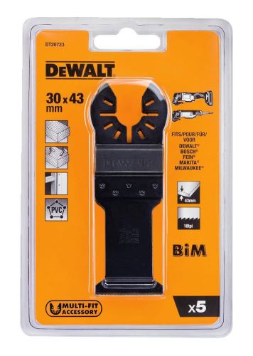 DeWALT Pilové listy pro řezání dřeva s hřebíky, 30 x 43 mm (5 ks) DT20723