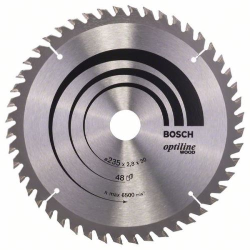 BOSCH Pilový kotouč Optiline Wood 235 x 30/25 x 2,8 mm, 48 2608640727