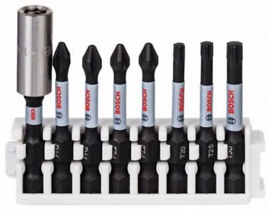 BOSCH Souprava šroubovacích nástavců Impact Control, 8 kusů, 2×PH2;2×PZ2;1×T20;1×T25;1×T30 2608522326