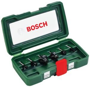 BOSCH 6dílná sada fréz z tvrdokovu (Ø stopky 6 mm) 2607019464