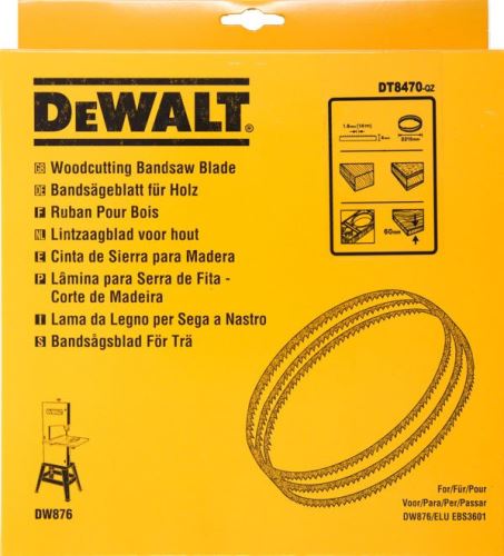 DeWALT Pilový pás na dřevo a plasty, vyřezávací, šířka 4 mm DT8470