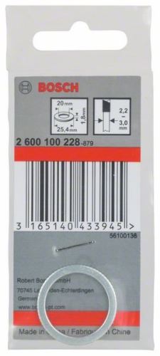 BOSCH Redukční kroužek pro pilové kotouče 25,4 x 20 x 1,8 mm 2600100228